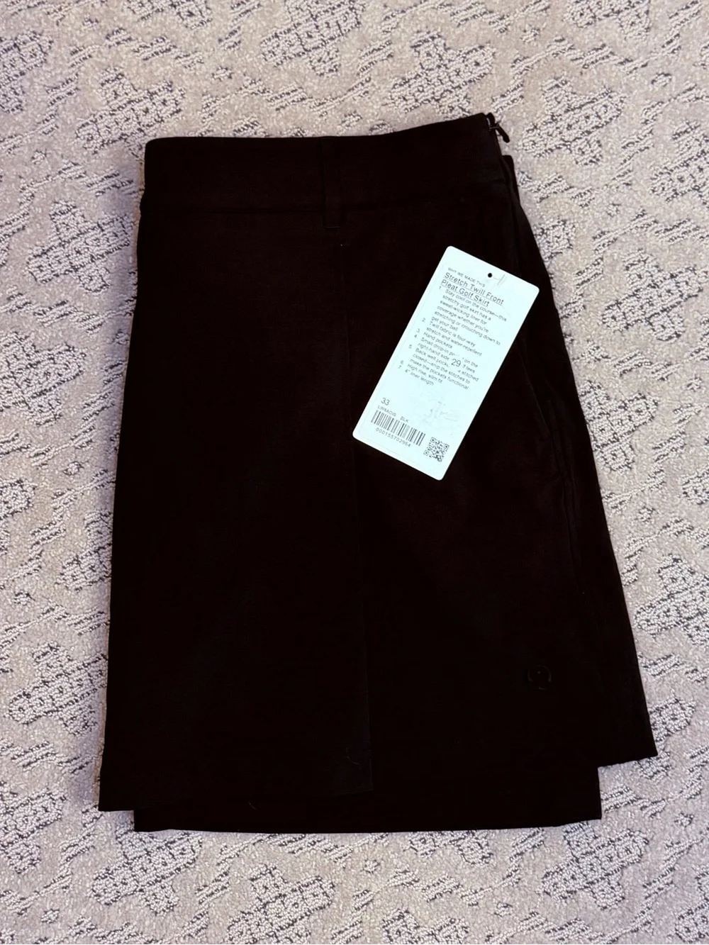 lululemon NWT 33 4” Stretch Twill Front pleat golf skirt